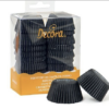 Mini papirnate košarice za muffine - črne Decora