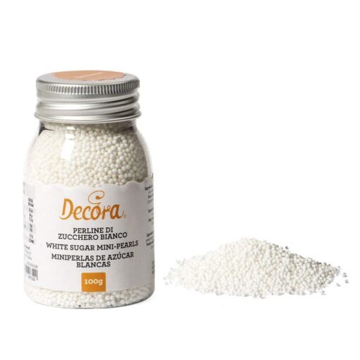 Dekorativni posip - perlice bele (Decora) 100g
