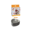 Komplet 5 pekačev za večplastno torto srček 15 x 15cm (Decora)