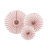 Dekorativne rozete roza, 3 kom.