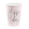Papirnati kozarci - roza Happy Birthday