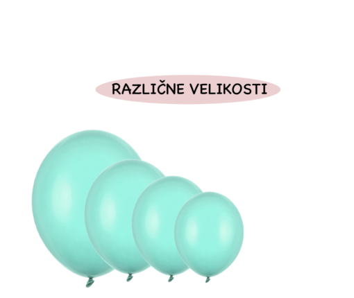 Balon strong pastelno svetlo mint - različne velikosti