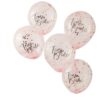 Baloni s konfeti Ginger Ray - team bride, roza in rose gold