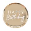 Papirnati krožniki Happy Birthday - zlati