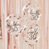 Baloni s konfeti Ginger Ray - Hello 30, rose gold