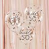Baloni s konfeti Ginger Ray - Hello 50, rose gold