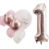 Komplet balonov Ginger Ray - One Today, roza & rose gold