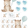 Jedilni tisk baby shower fantek - Deluxe papir A4