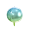 Balon folija - okrogel ombre zeleno moder