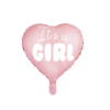 Balon folija - srček roza It's a girl