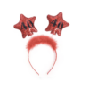 Obroč za lase rdeč - zvezdice 40