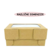 Embalaža rjava z oknom  - različne dimenzije