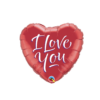 Balon folija  - rdeč srček I love you