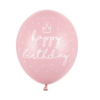 Baloni Happy birthday roza (6kom.)