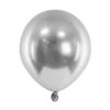 Balon Glossy - srebrn, 12 cm