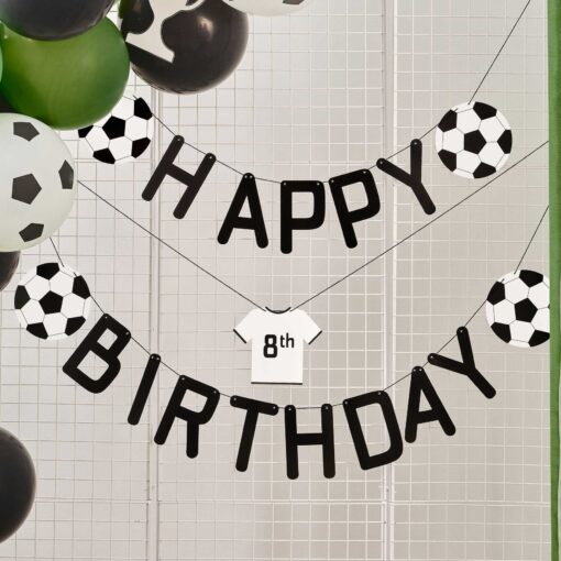 Ginger Ray viseči napis Happy Birthday - nogometni motiv - Image 2
