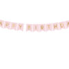 Viseči napis Happy Birthday - svetlo roza