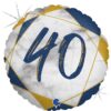 Balon folija - napis 40 (marble)