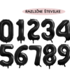 Balon črna številka, 86 cm - različne številke