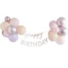 Baloni z visečim napisom Happy Birthday (Ginger Ray)