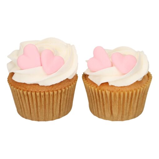 Sladkorna dekoracija roza srčki (Funcakes) - Image 2
