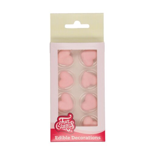 Sladkorna dekoracija roza srčki (Funcakes)