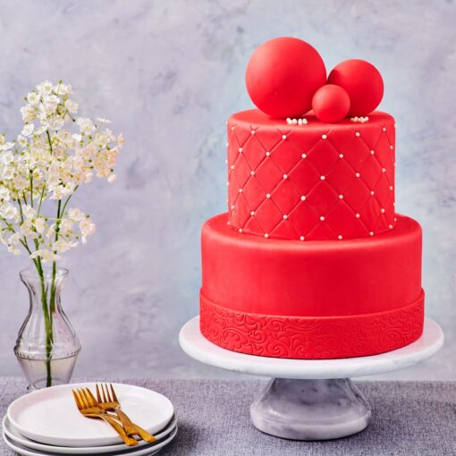 Funcakes fondant za prekrivanje, rdeč 500g - Image 2