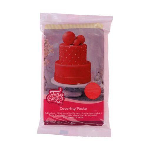Funcakes fondant za prekrivanje, rdeč 500g