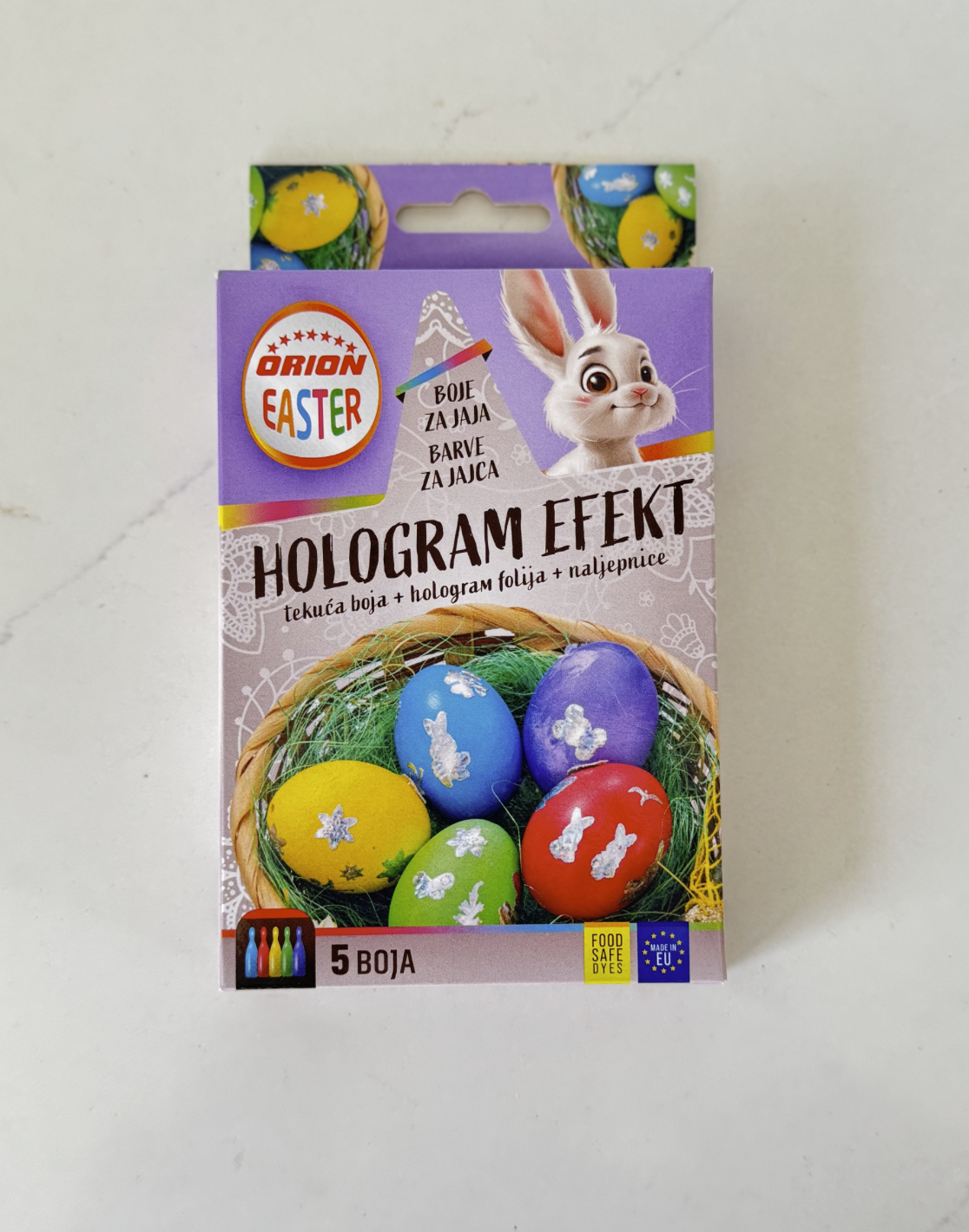 Tekoča barva za pirhe s hologramskim okraskom - Orion