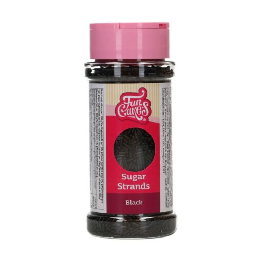 Sladkorni posip - drobne palčke črne, FunCakes 80g