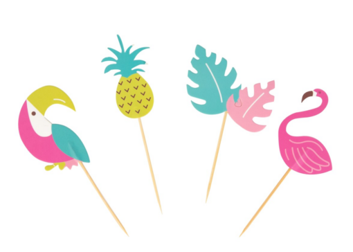 Papirnate košarice za muffine s topperji - Tropical (PME) - Image 2