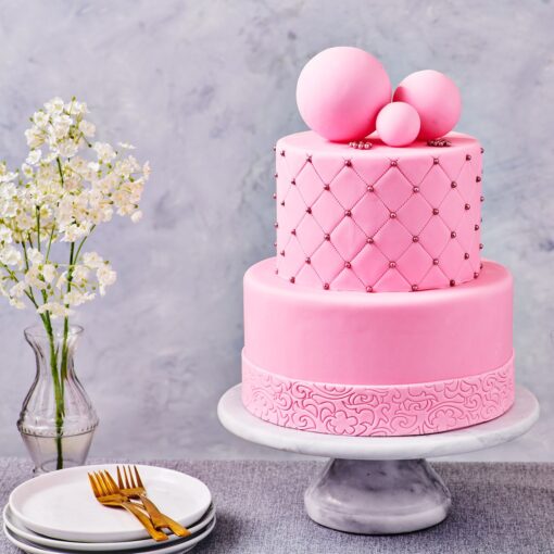 Funcakes fondant za prekrivanje, roza 500g - Image 2