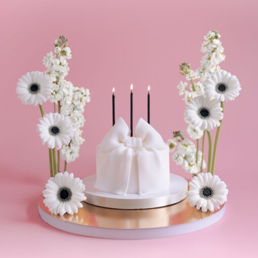 Visoke zlato-črne svečke, 14cm - 12 kosov (PartyDeco) - Image 2