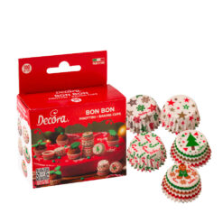 Papirnate košarice za mini slaščice - Bon Bon X-mas (Decora)