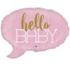 Balon folija - hello baby roza