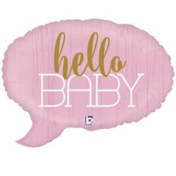 Balon folija - hello baby roza
