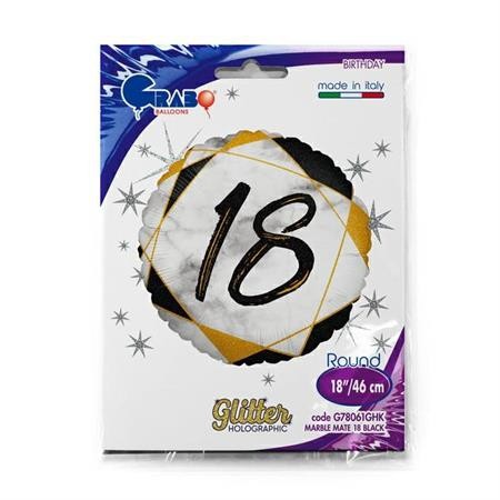 Balon folija - napis 18 (marble) - slika 2