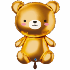 Balon folija - zlat medvedek