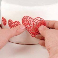 Alternative view of Silikonska podlaga za izdelavo sladkorne čipke srce (Silikomart)
