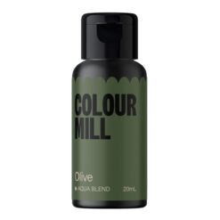 Tekoča barva na vodni osnovi Colour mill olivna, 20ml