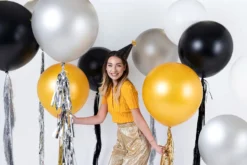 Alternative view of Balon okrogel - črn, 1m