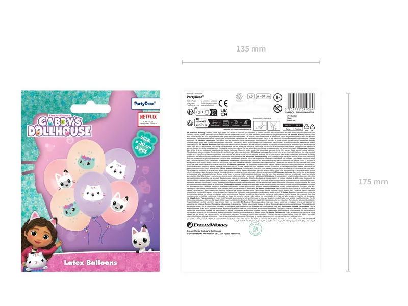 Baloni Gabby's Dollhouse (6kom) - slika 4