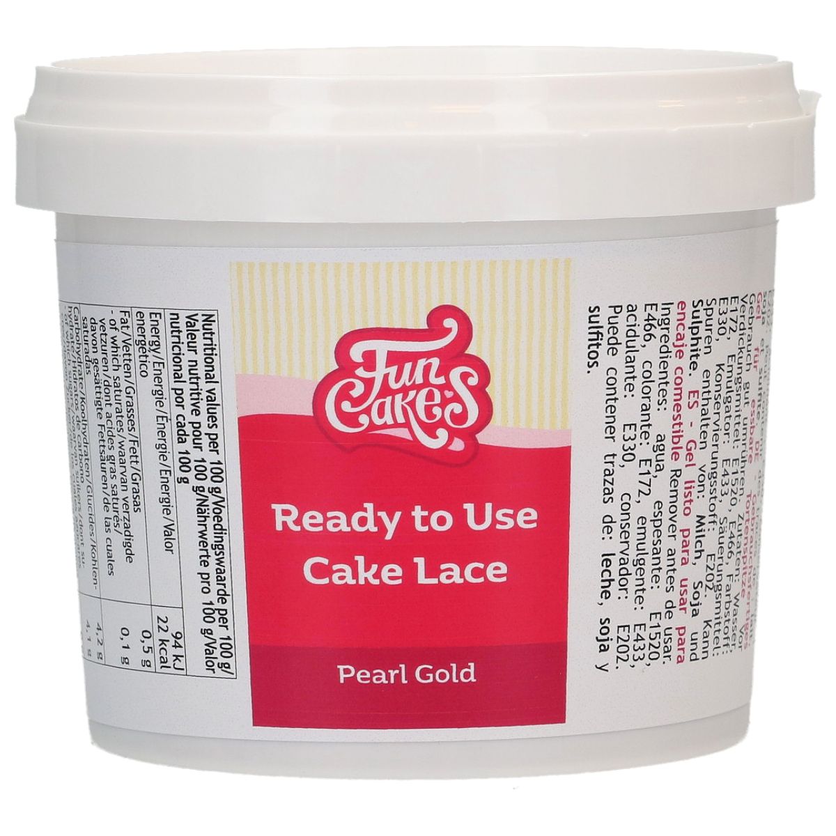 Masa za sladkorno čipko zlata, 200g - Funcakes