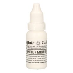 Jedilna tekoča barva v kapljicah – bela/mešalna – 14 ml (Sugarflair)