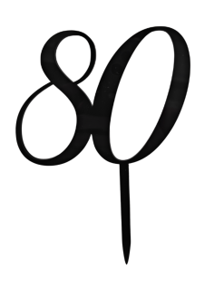 Cake topper pleksi - številka po izbiri