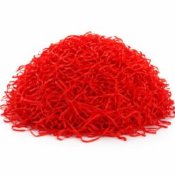 Rdeče okrasno polnilo za darilne škatle 30 g