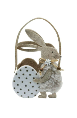 Košarica iz filca, zajček natur - Orion