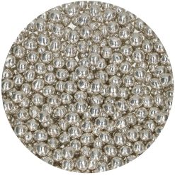 Alternative view of Sladkorni posip - hrustljave čokoladne perle srebrne, FunCakes 60g