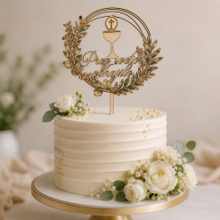 Cake topper tisk na les personaliziran