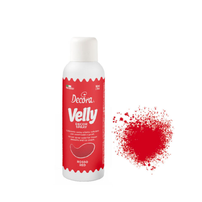 Velvet sprej rdeč, 100ml Decora